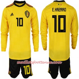 Maillot/Tenue Belgique E.HAZARD 10 Enfant Extérieur Coupe du monde 2018 Manche Longue